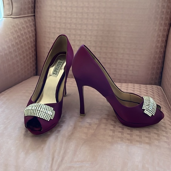 Badgley Mischka Julia Satin Heels - Picture 2 of 5